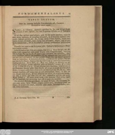 Caput Sextum. Inter eos, quorum dissensus Fundamentalis est, Communio Ecclesiasica haberi nequit.