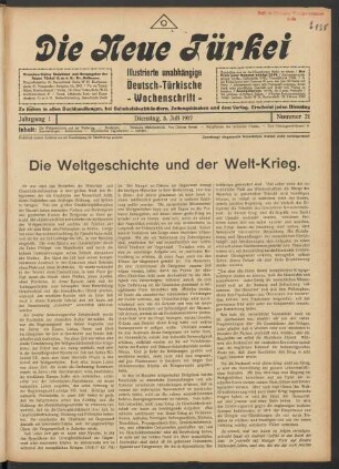 Jahrgang 1. Dienstag, 3. Juli 1917. Nummer 21