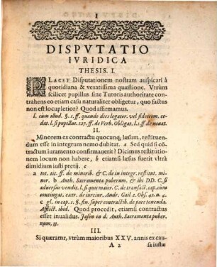 Dispvtatio Ivridica Ex Vtroqve Ivre Desumpta