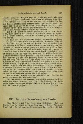 Zur Lehrer-Auswanderung nach Amerika