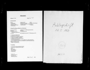 Anklageschrift des Oberreichsanwalts in Leipzig gegen Angehörige der Organisation Consul wegen Geheimbündelei