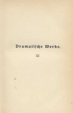 Dramatische Werke