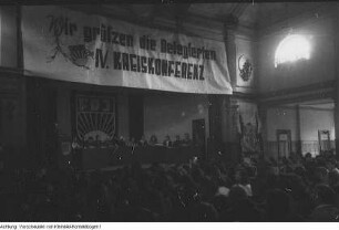 Radeberg. Freie Deutsche Jugend (FDJ), IV. Kreiskonferenz, u.a. mit Hermann Axen, , Vorsitzender der FDJ in Sachsen, 27.-28. September 1947