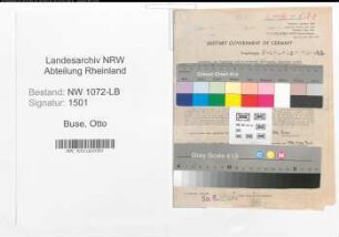 Entnazifizierung Otto Buse , geb. 27.12.1901 (Ingenieur)