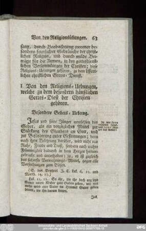 Besondere Gebets-Uebung.
