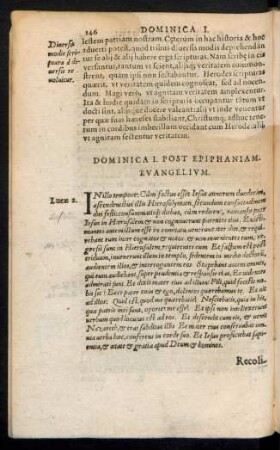 Dominica I. Post Epiphaniam.