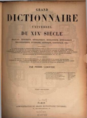 Grand dictionnaire universel du XIXe siècle : Français, historique, géographique, mythologique, bibliographique, littéraire, artistique, scientifique, etc.,etc., 2