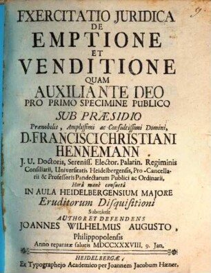 De emptione et venditione