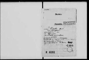 Zürcher, Paul Dr.; Oberlandesgerichtspräsident; geb. 29.6.1893 in Sunthausen, Bad Dürrheim; gest. 5.11.1980 in Freiburg