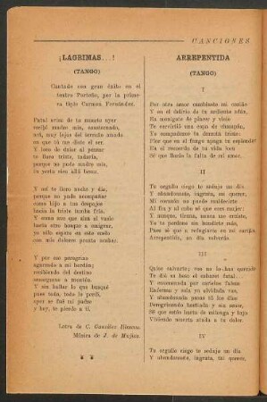 ¡Lagrimas...! : (Tango)