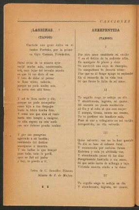 ¡Lagrimas...! : (Tango)