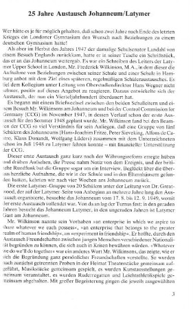 25 Jahre Austausch Johanneum/Latymer
