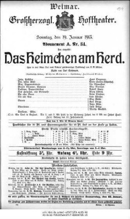 Das Heimchen am Herd