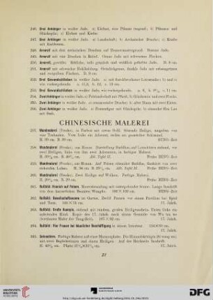 Chinesische Malerei (Nr. 257-278)