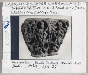 Wellesley College Museum: Doppelkapitell aus dem Languedoc oder Narbonnais