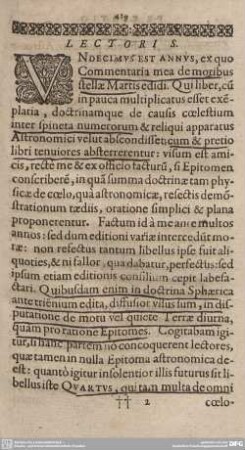 PRAEFATIO AD LECTOREM.