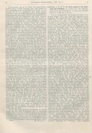 50-52 [Rezension] Lightfoot, J. B., St. Paul’s epistles to the Colossians and to Philemon
