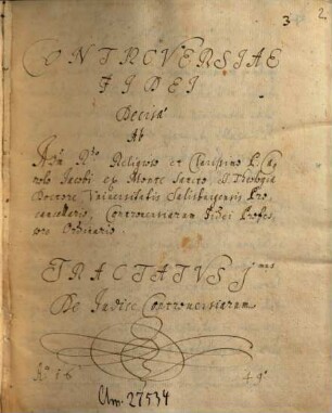 Controversiae fidei - BSB Clm 27534