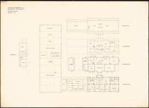 Ostdeutsches Forstamt Schinkelwettbewerb 1944: Forstmeister-Gehöft. Grundrisse 1:100