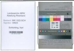 Entnazifizierung Karl Schlichting , geb. 07.02.1891 (Schlosser)