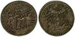 Niederlande, Historienpfennig, auf Mendozas Grausamkeiten