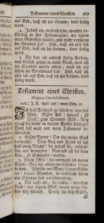 567-607, Testament eines Christen...