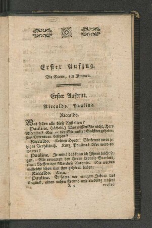 [Erster Auftritt. - Siebenter Auftritt.]