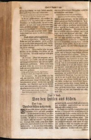 Das IV. buch. Von den speisen aus fischen