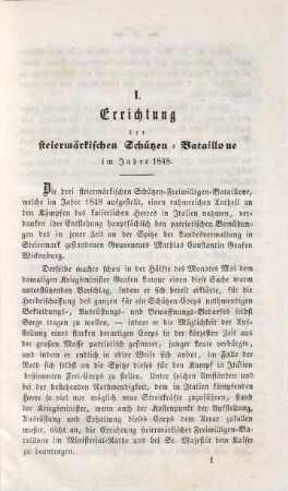 Die steiermärkischen Schützen-Freiwilligen-Bataillone und ihre Leistungen in den Jahren 1848 und 1849