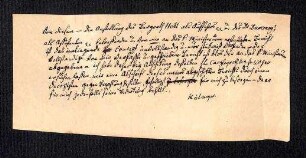 Notiz von Kielmeyer