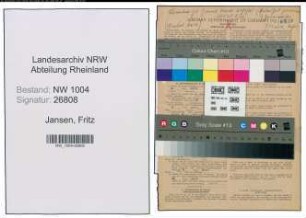 Entnazifizierung Fritz Jansen , geb. 03.07.1907 (Landwirt)