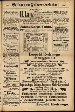 Zweite Ausgabe vom Samstag, den 03. Juni 1893.