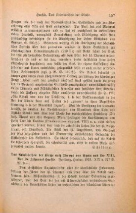 157-158 [Rezension] Hässle, Johannes, Das Arbeitsethos der Kirche nach Thomas von Aquin und Leo XIII.