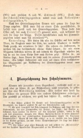 4. Planzeichnung des Schulzimmers.