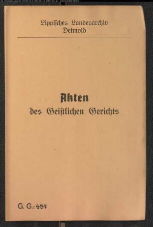Adolph Kuleman in Diestelbruch gegen den Schulmeister Culeman in Diestelbruch, wegen einer Beleidigung