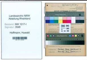 Entnazifizierung Huwald Hoffmann , geb. 03.12.1898 (Kohlenhaendler)