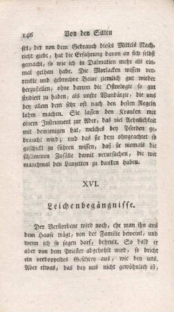 XVI. Leichenbegängnisse.