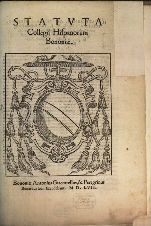 Statuta Collegii Hispanorum Bononiae
