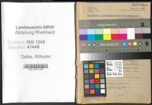 Entnazifizierung Wilhelm Galka , geb. 04.01.1904 (Berufsberater)
