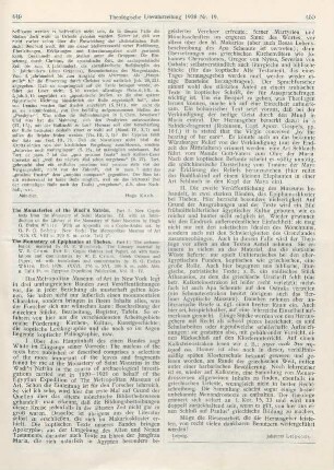 449-450 [Rezension] White, Hugh G. Evelyn, The Monasteries of the Wadi’n Natrûn. Part I