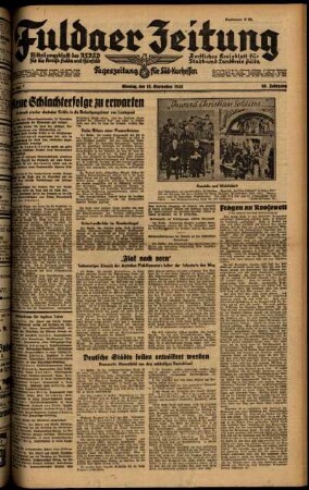 Ausgabe vom Montag, den 15. September 1941.
