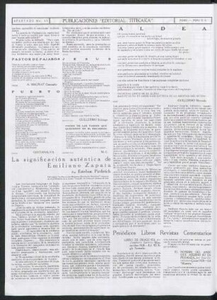 Periódicos, libros, revistas, comentarios