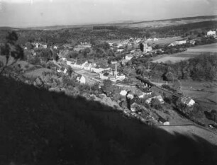 Berggießhübel, Blick über den Ort zur evangelischen Kirche