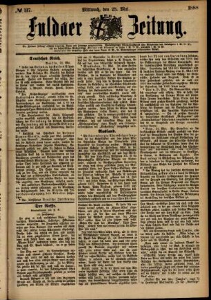 Ausgabe vom Mittwoch, den 23. Mai 1888.