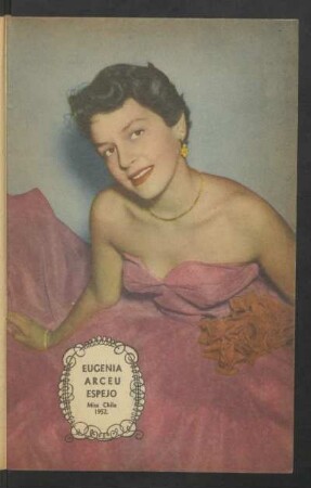 Eugenia Arceu Espejo, Miss Chile 1952 - [Fotografía]