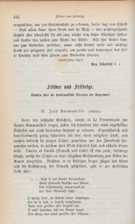 442-452 Felibre und Feilbrige : Studien über die provenzalische Literatur der Gegenwart