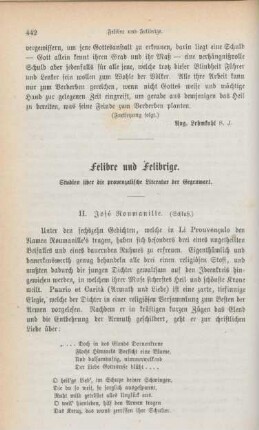 442-452 Felibre und Feilbrige : Studien über die provenzalische Literatur der Gegenwart