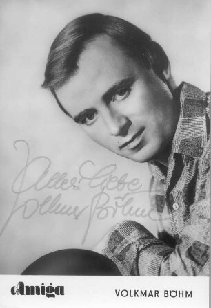 Porträt Volkmar Böhm ( AMIGA Autogrammkarte). 1962/1966