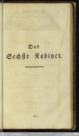 Das Sechste Kabinet