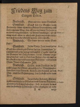 Friedens Weg zum Ewigen Leben.